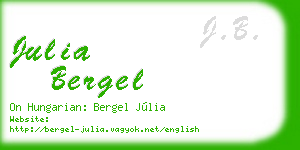 julia bergel business card